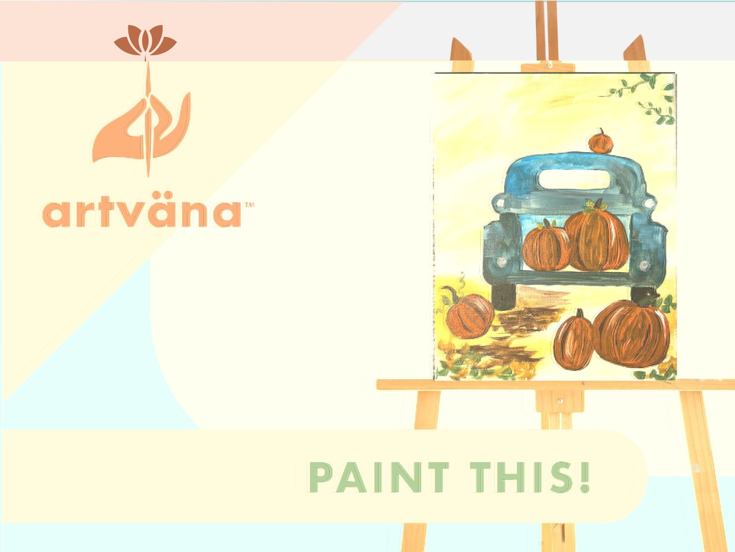 Artvana paint and sip art class Pumpkin Truck